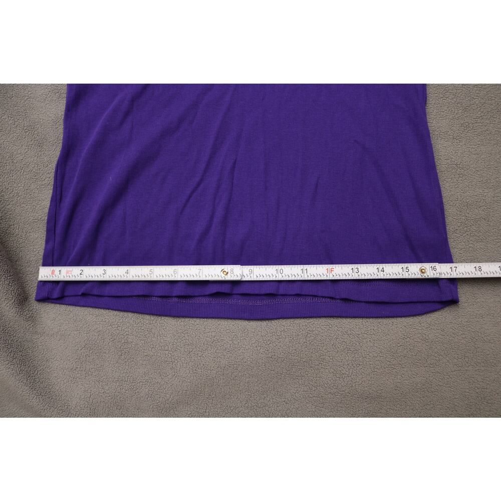 LAUREN RALPH LAUREN Shirt Womens XL Purple Long Sleeve Ruffle Collar Texture - Picture 5 of 12